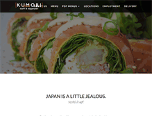 Tablet Screenshot of kumorisushi.com